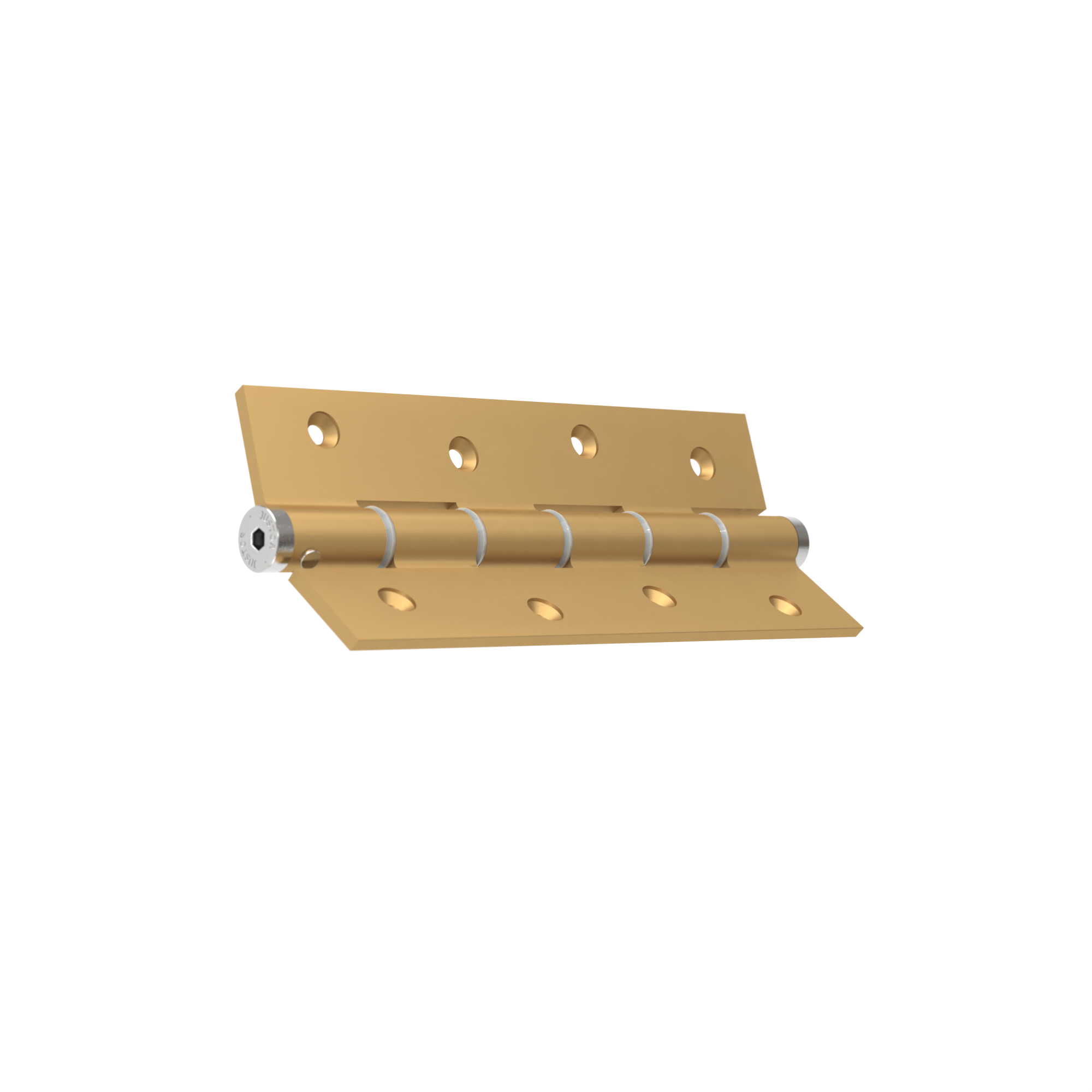 Charnière simple action à ressort, 180X40 mm, en aluminium anodisée or, pour porte de 40 mm - Jaune / doré – Image 2