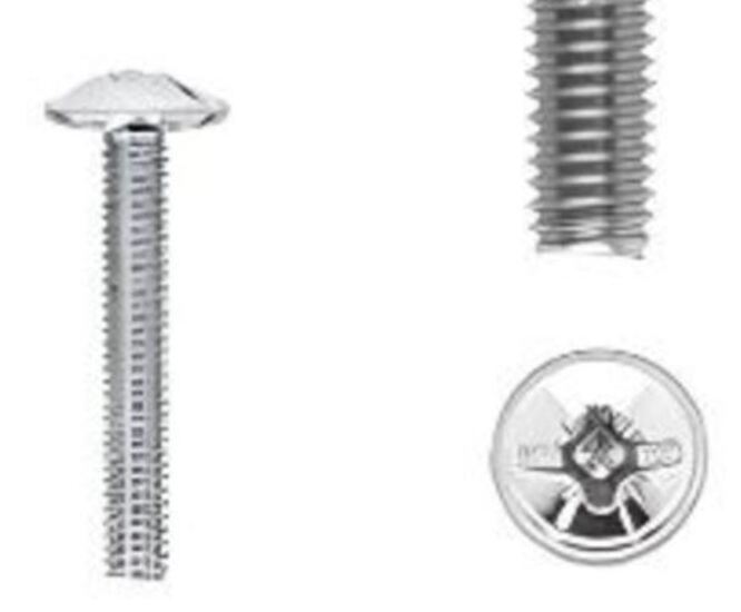 Kit composés de 1 vis M4x25 mm finition zinguée idéale pour fixations décoratives - Gris / argent, Zinc