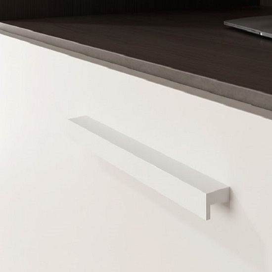 Poignée de meuble profil en aluminium Entraxe 247x14x18mm Blanc Mat