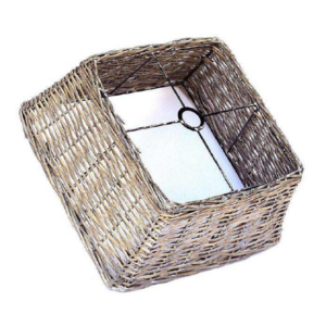 Paravent carré en osier 37x37 x 47x47 x h24cm - Beige