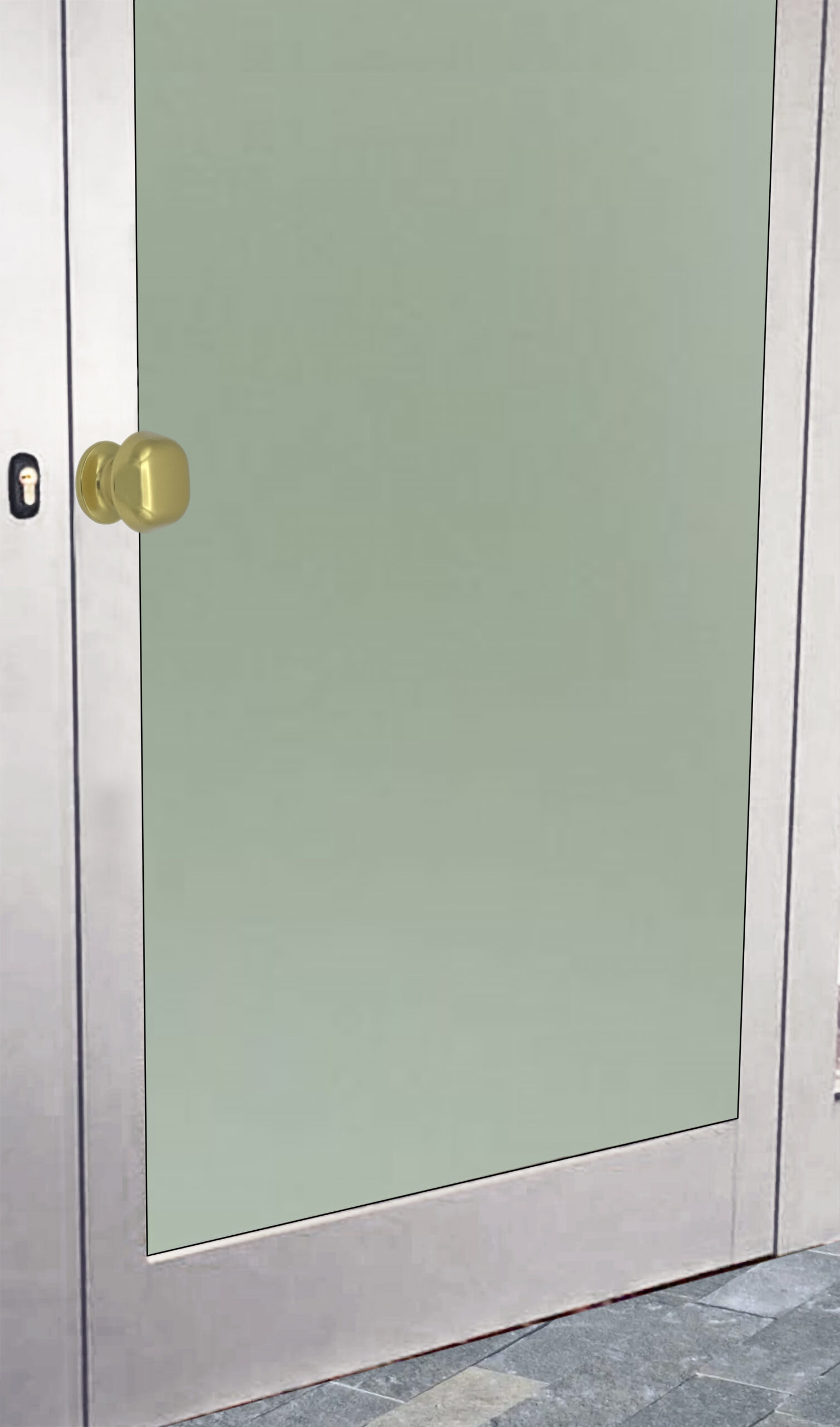 Bouton tirant de porte fixe Ø60 mm en aluminium Or poli - breveté - Jaune / doré – Image 4