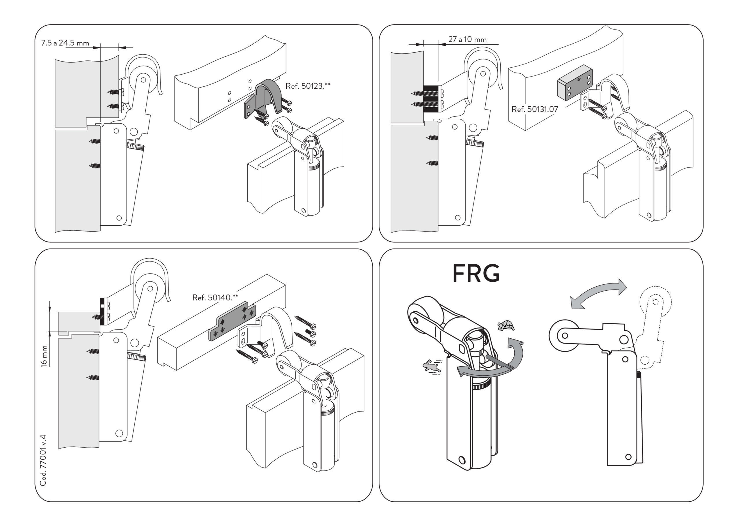 Frein rétention Réglable force 80 a 115 N, totalement en acier inox 304, pour porte jusqu’à 100 KG. - Gris / argent, Acier inoxydable – Image 7