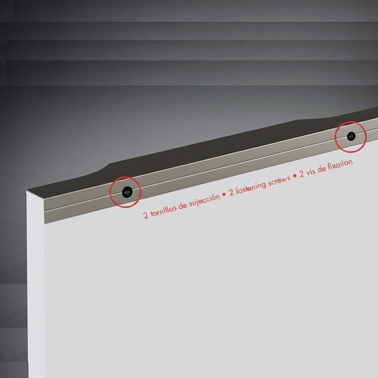 Poignée de meuble profil en aluminium Entraxe 147x16x40mm Chrome Mat - Gris / argent - immagine 2