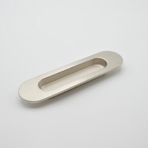 Poignée cuvette ovale de meuble en zamac 150X40 mm NICKELÉ BROSSÉ – Gris / argent, Zamak