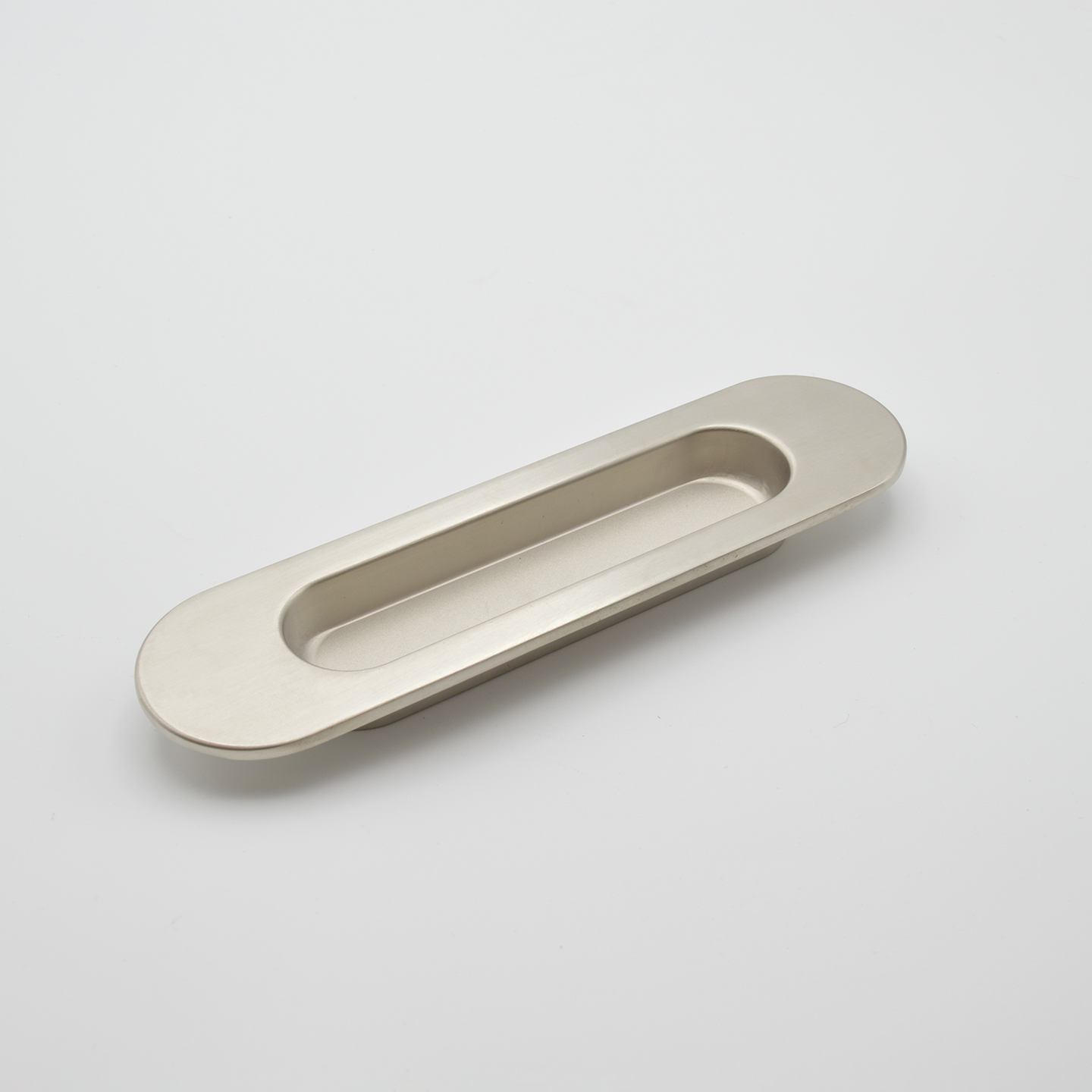 Poignée cuvette ovale de meuble en zamac 150X40 mm NICKELÉ BROSSÉ - Gris / argent, Zamak