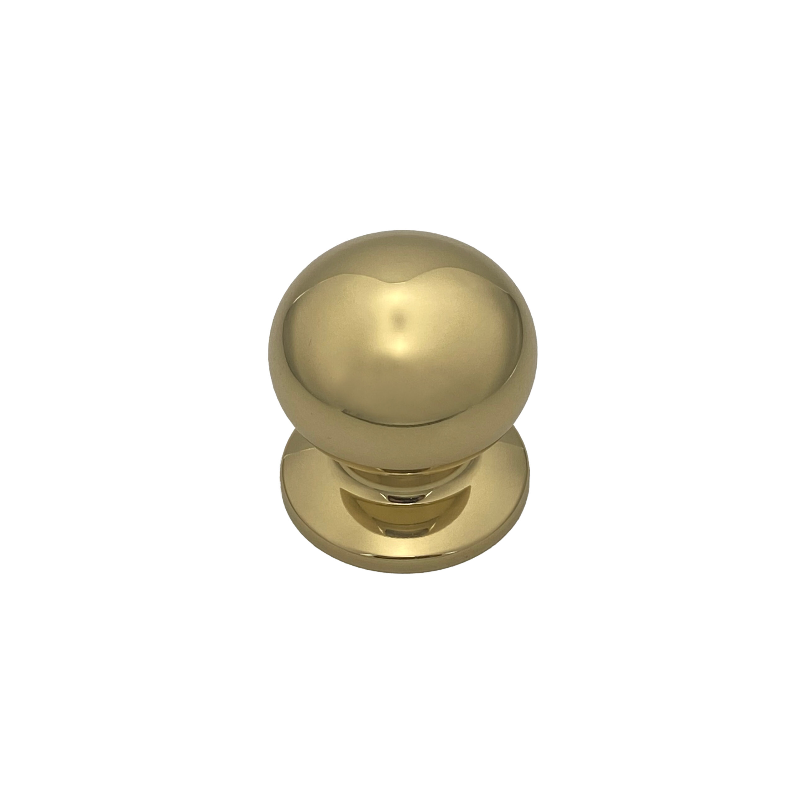 Bouton tirant de porte fixe Ø70 mm en aluminium laqué laiton- lot de 6 Bouton - Jaune / doré