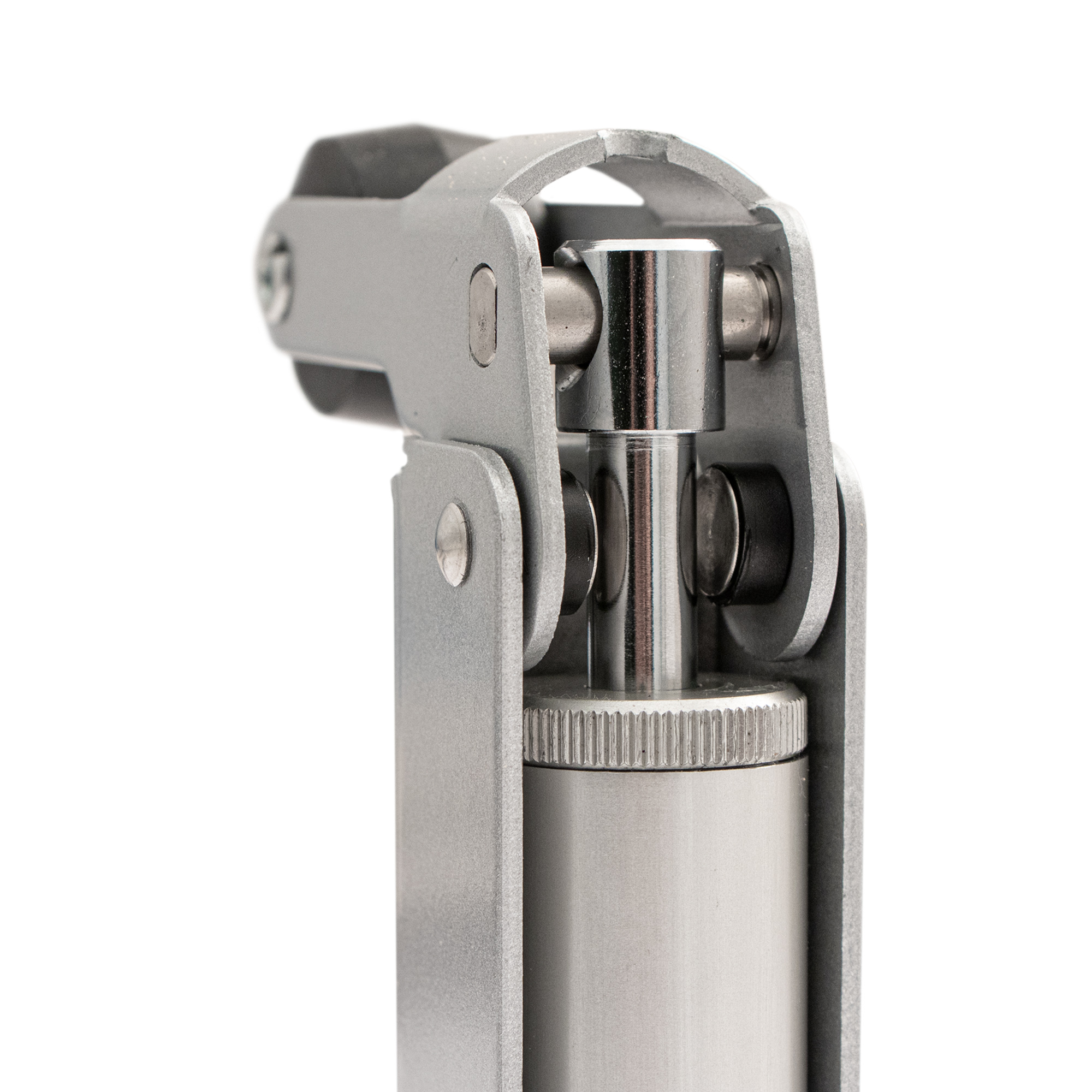 Frein de rétention force 115 N, en aluminium anodisé argent, pour porte jusqu’à 100 KG. - Gris / argent – Image 2