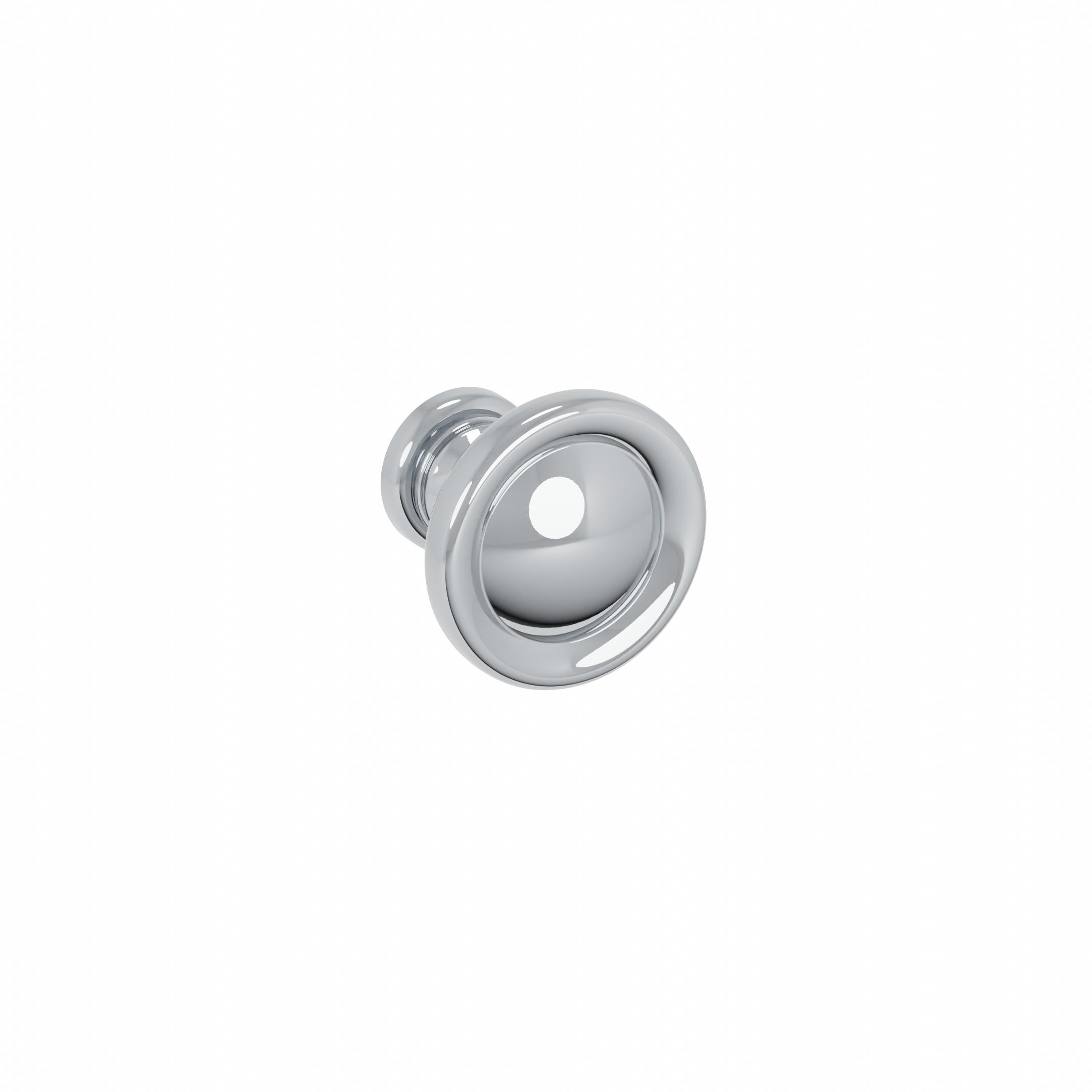 Bouton pour meuble en zamac Diamètre 25mm finition Chrome poli - Gris / argent, Zamak