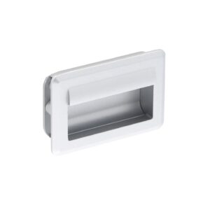 Poignée encastrée en zamac Entraxe 64mm Aluminium mat verni – Gris / argent, Zamak
