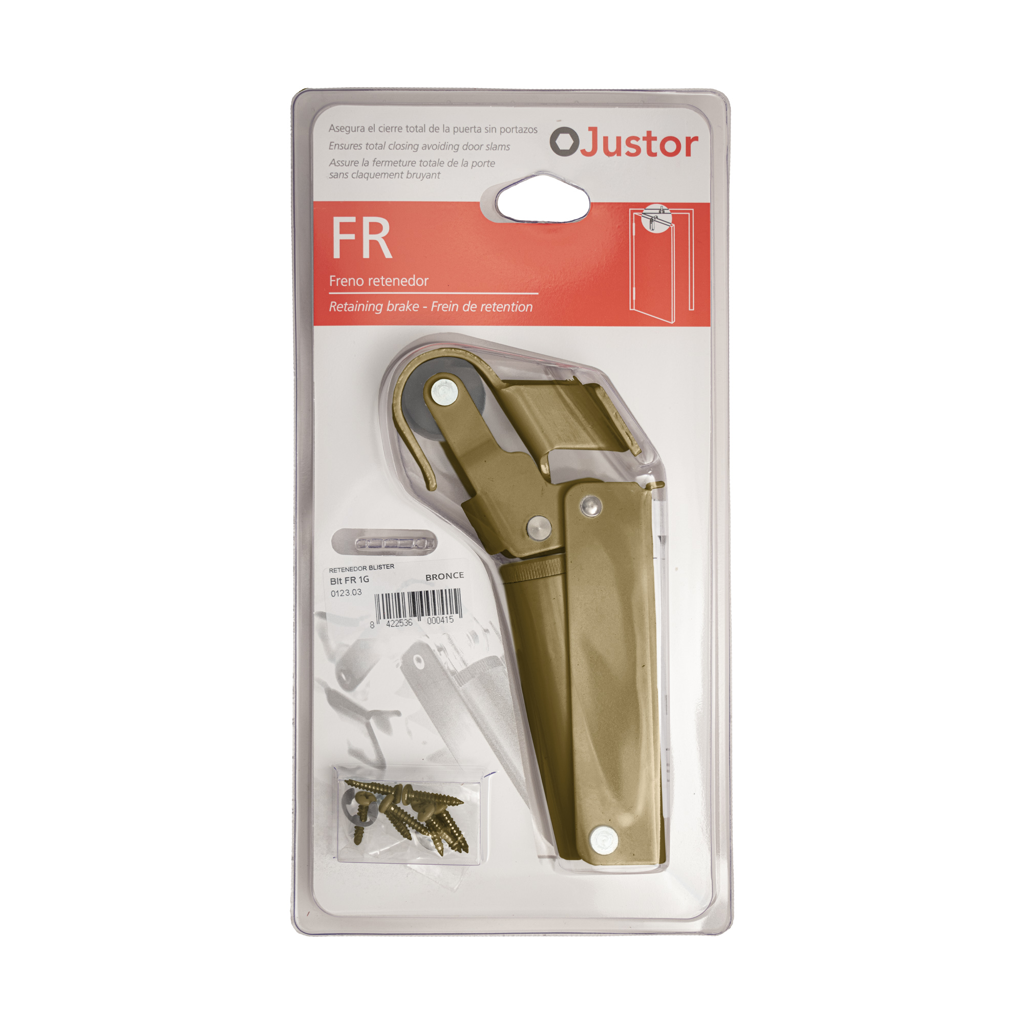 Frein de rétention Réglable force 30 a 60 N aluminium anodisé bronze pour porte jusqu’à 40 KG - Orange / cuivré – Image 4