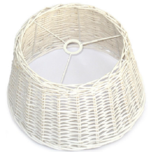 Abat jour en osier BLANC 35x46 x h27cm - Beige