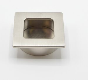 Poignée cuvette carrée de meuble en zamac 39×39 mm NICKELÉ BROSSÉ – Jaune / doré, Zamak