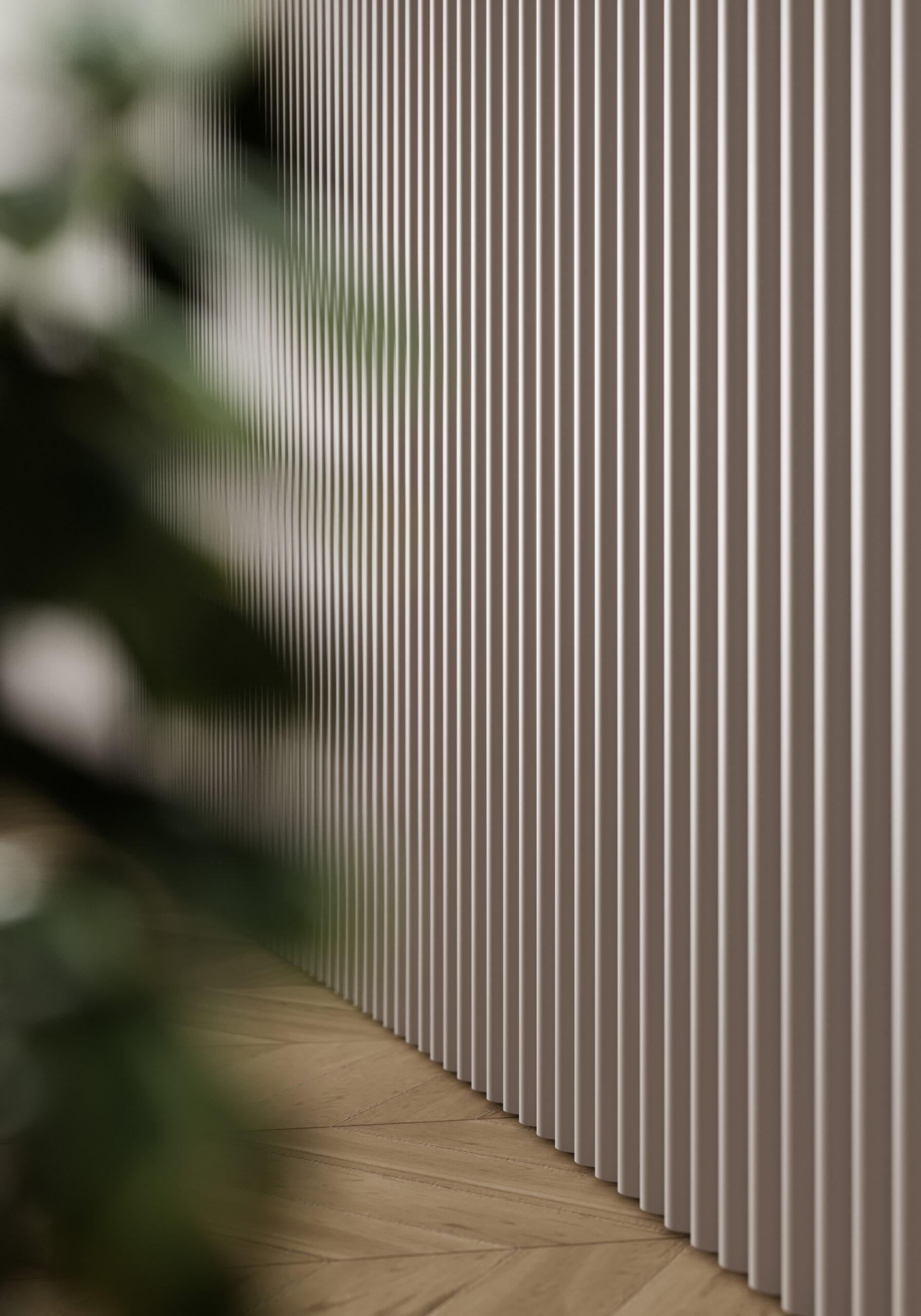 Panneau mural 3D en MDF massif Chene naturel mat de 2760 mm X 750 mm – Design ondulé SMOOTH WAVY – Revêtement décoratif intérieur - Marron - Image 7