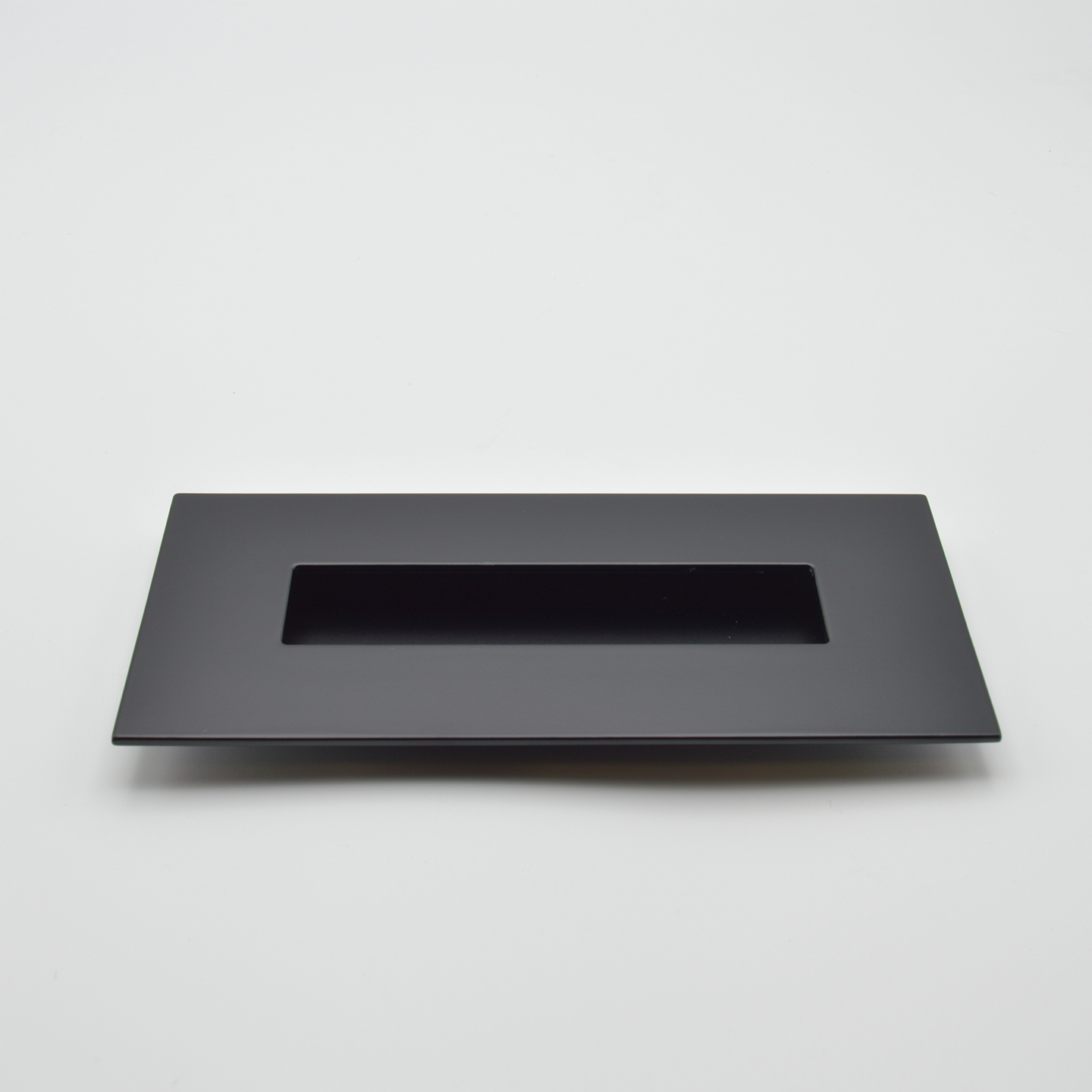 Poignée cuvette rectangulaire de meuble en zamac 155x73 mm NOIR MAT - Zamak – Image 2