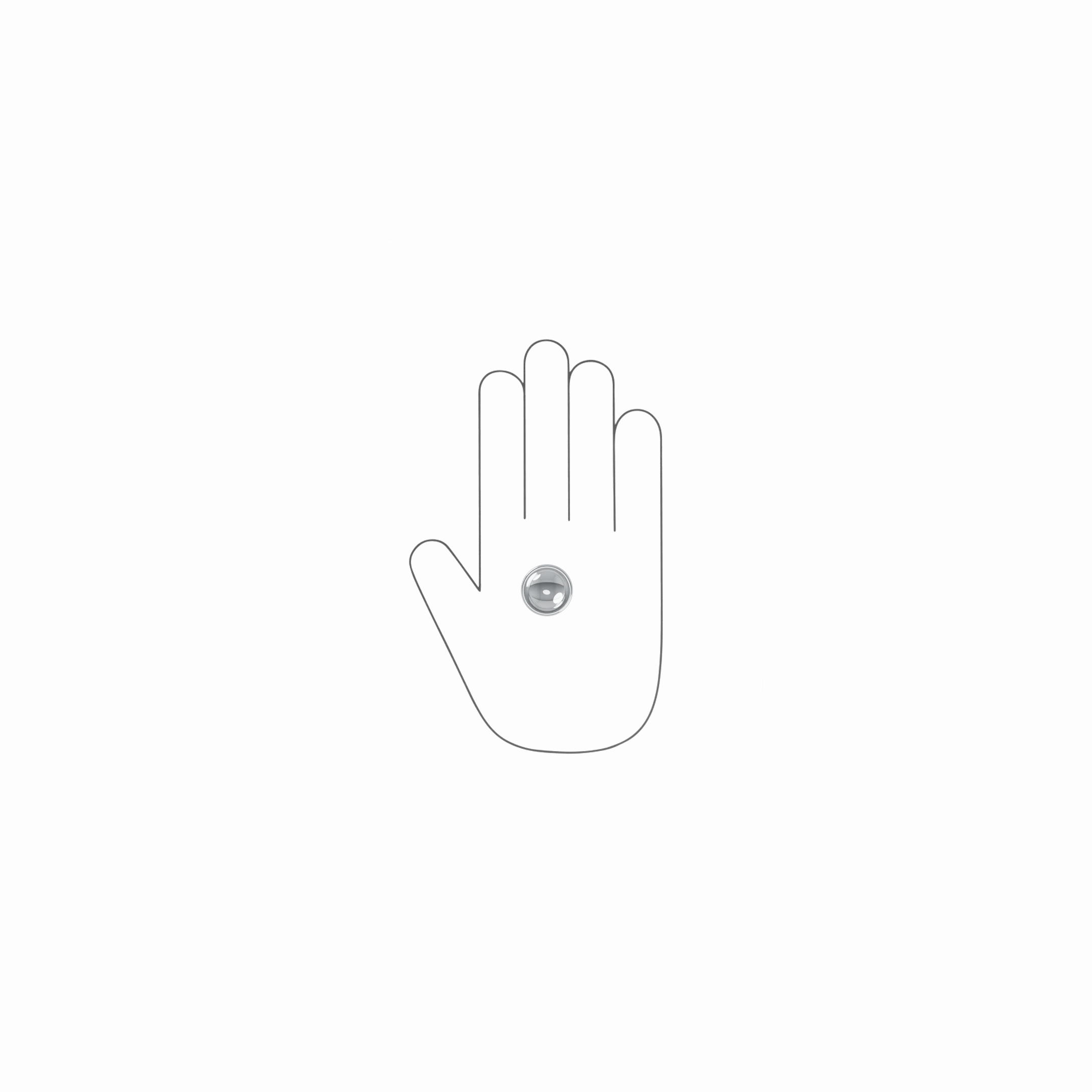 Bouton pour meuble en zamac Diamètre 25mm finition Chrome poli - Gris / argent, Zamak – Image 4